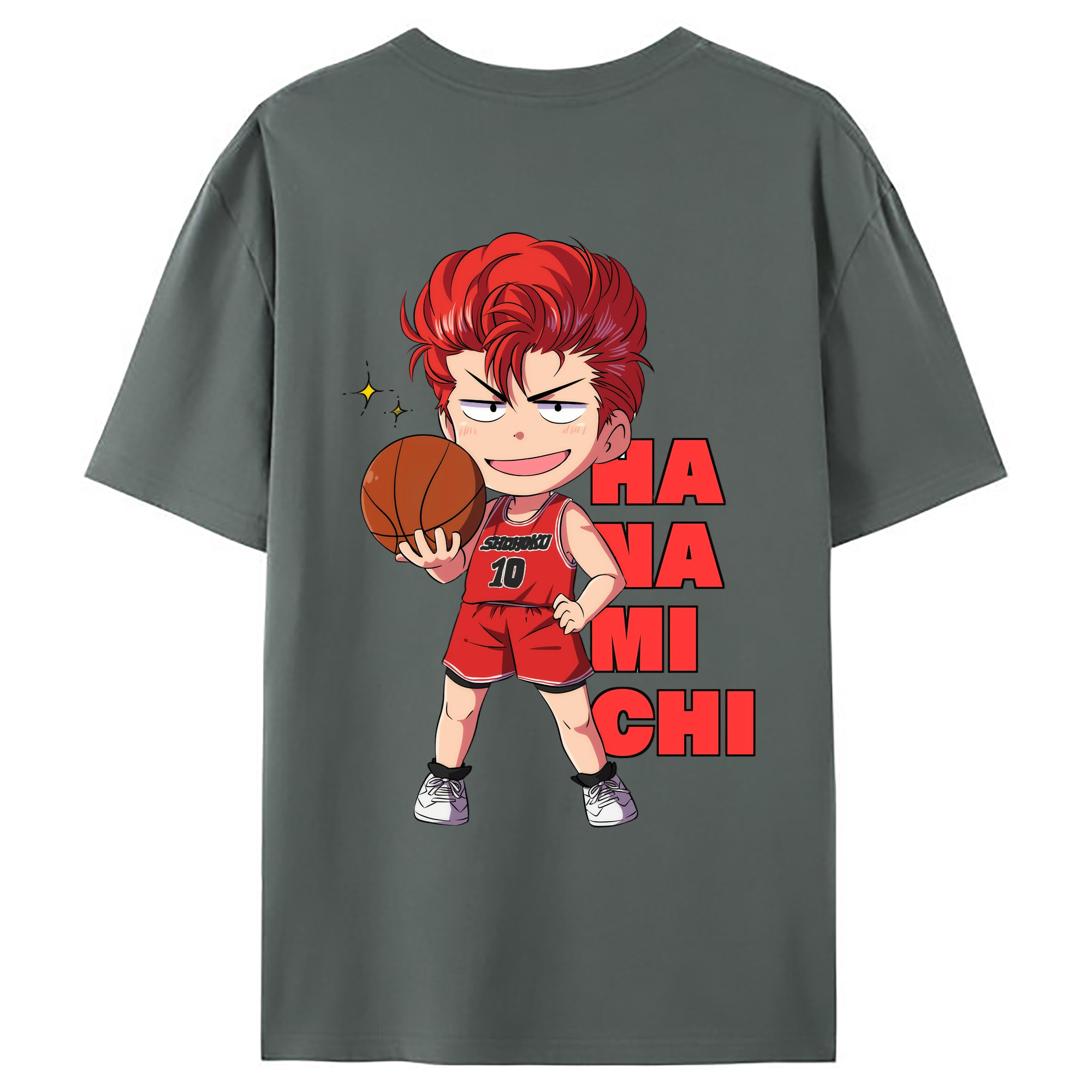 （画像用） SLAM DUNK／スラムダンク 綿100％ メンズ半袖Tシャツ（バックプリント） 通気性